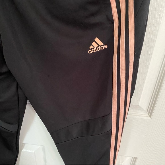 Adidas Black and Pink xl Track Pants climacool zipper bottom - Picture 5 of 15